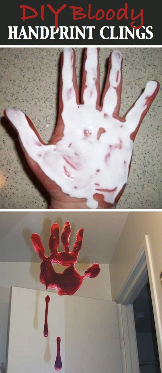 DIY Bloody Handprint Clings