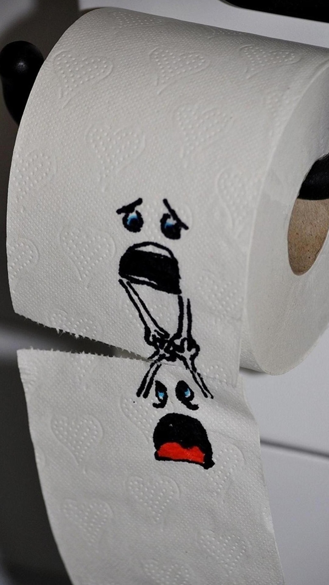 Funny-Toilet-Paper-Characters-Falling-iPhone-6-Plus-HD-Wallpaper