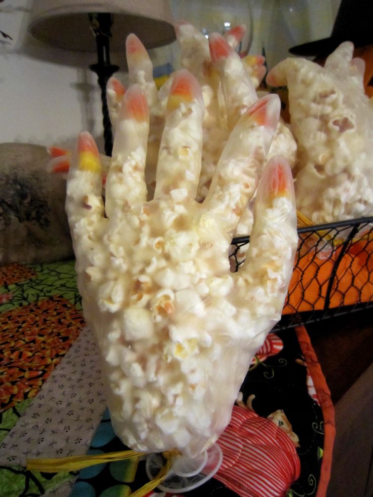 Halloween Party Ideas for Kids and Teens! (Popcorn & Candy Corn 'hands'