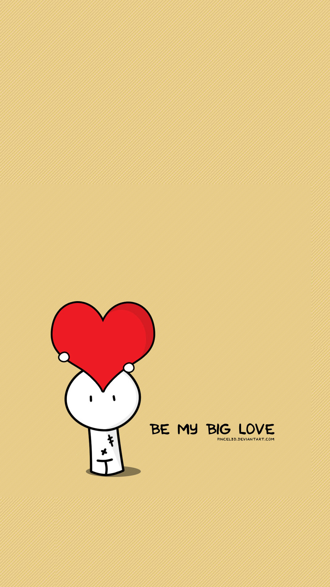 Be My Big Love Valentines Illustration iPhone 6 Plus HD Wallpaper