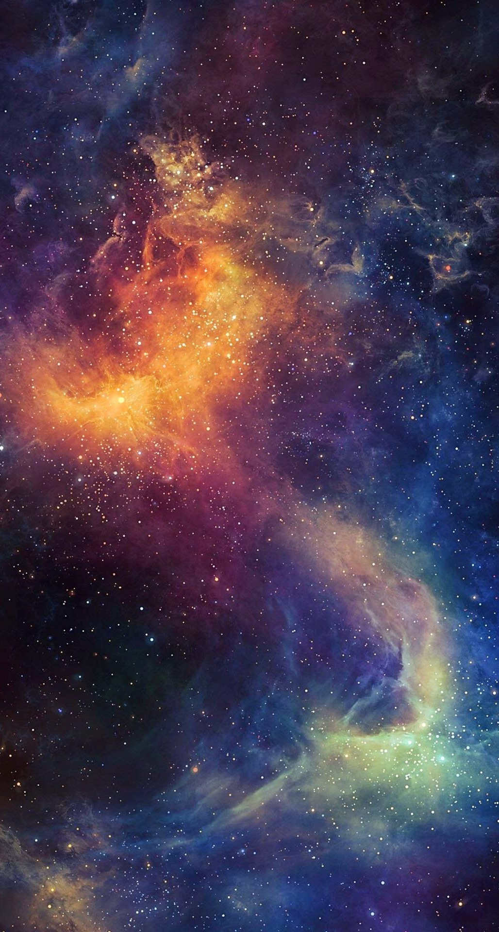 Beautiful Colored Space Nebula iPhone 6 Plus HD Wallpaper