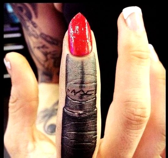 Creative finger tattoo for men