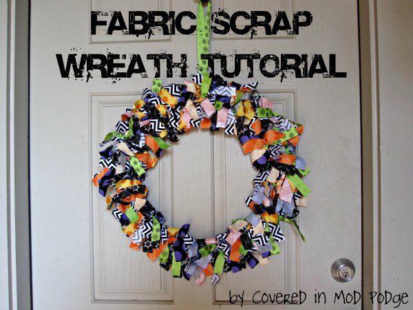 Fabric Scrap Wreath 8
