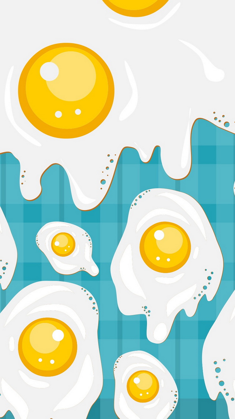 Fried Eggs Illustration iPhone 6 Wallpaper