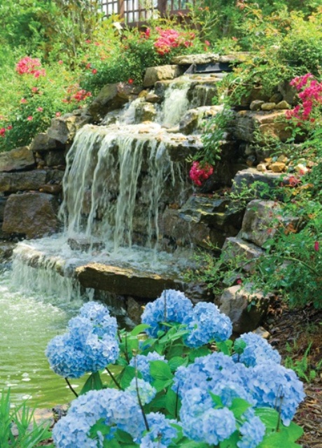 Garden And Backyard Waterfalls Ideas 18