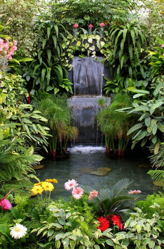 Garden And Backyard Waterfalls Ideas 22