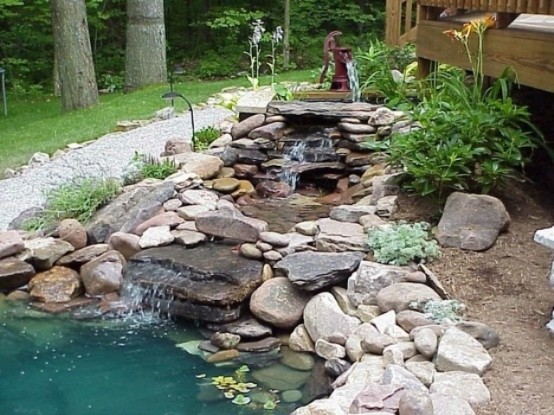 Garden And Backyard Waterfalls Ideas 26
