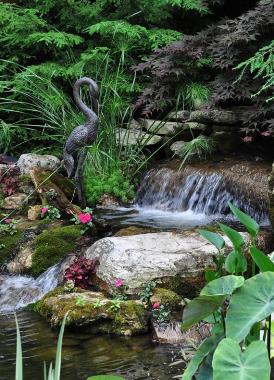 Garden And Backyard Waterfalls Ideas 35