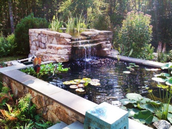 Garden And Backyard Waterfalls Ideas 36
