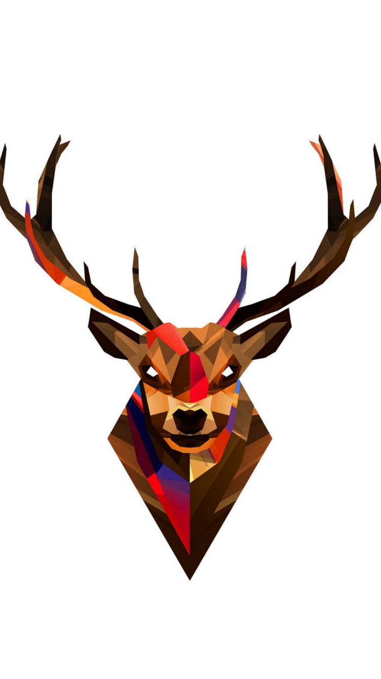 Geometric Tibetan Antelope iPhone 6 Wallpaper