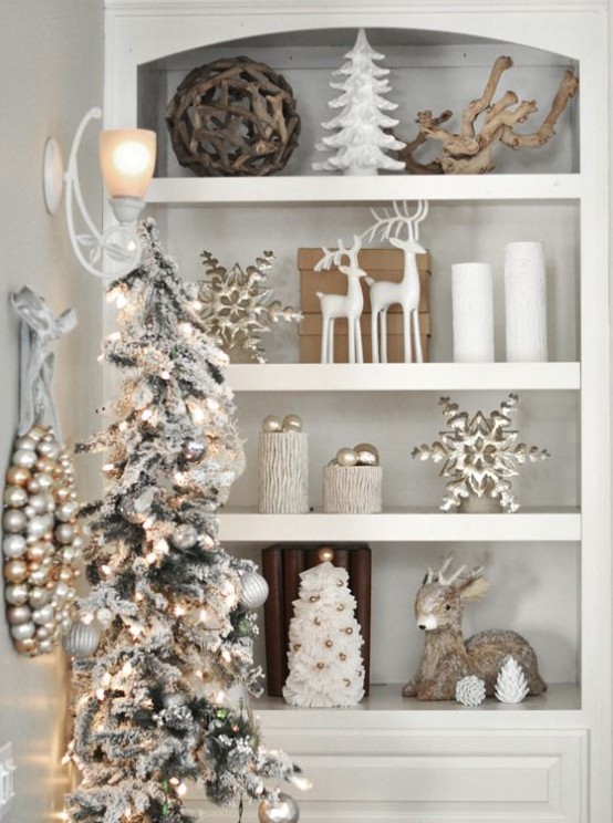 Gold And White Christmas Décor Ideas 6