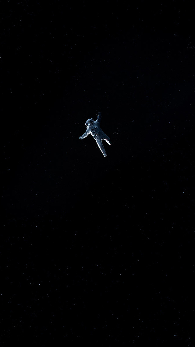 Gravity Movie Alone In Space iPhone 5 Wallpaper
