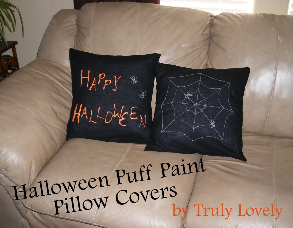 Halloween Puffy Paint Pillow Covers