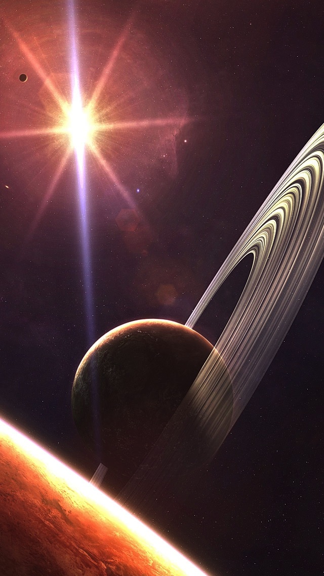 Planet Saturn iPhone 5 Wallpaper