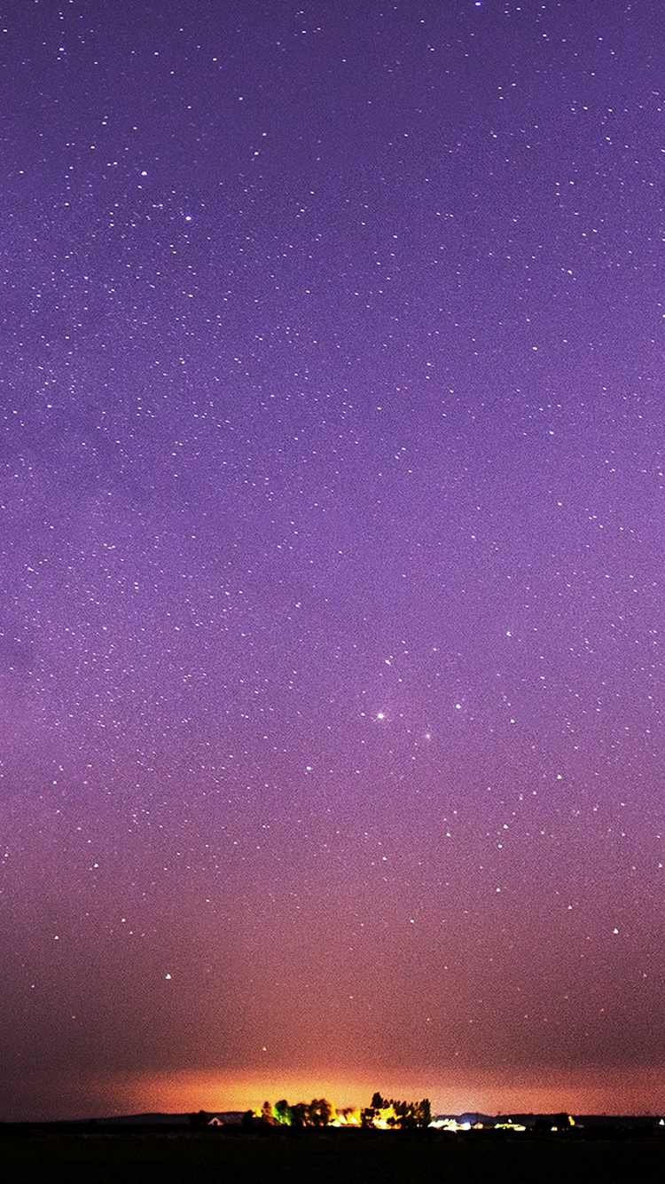 Purple Starry Sky iPhone 6 Wallpaper