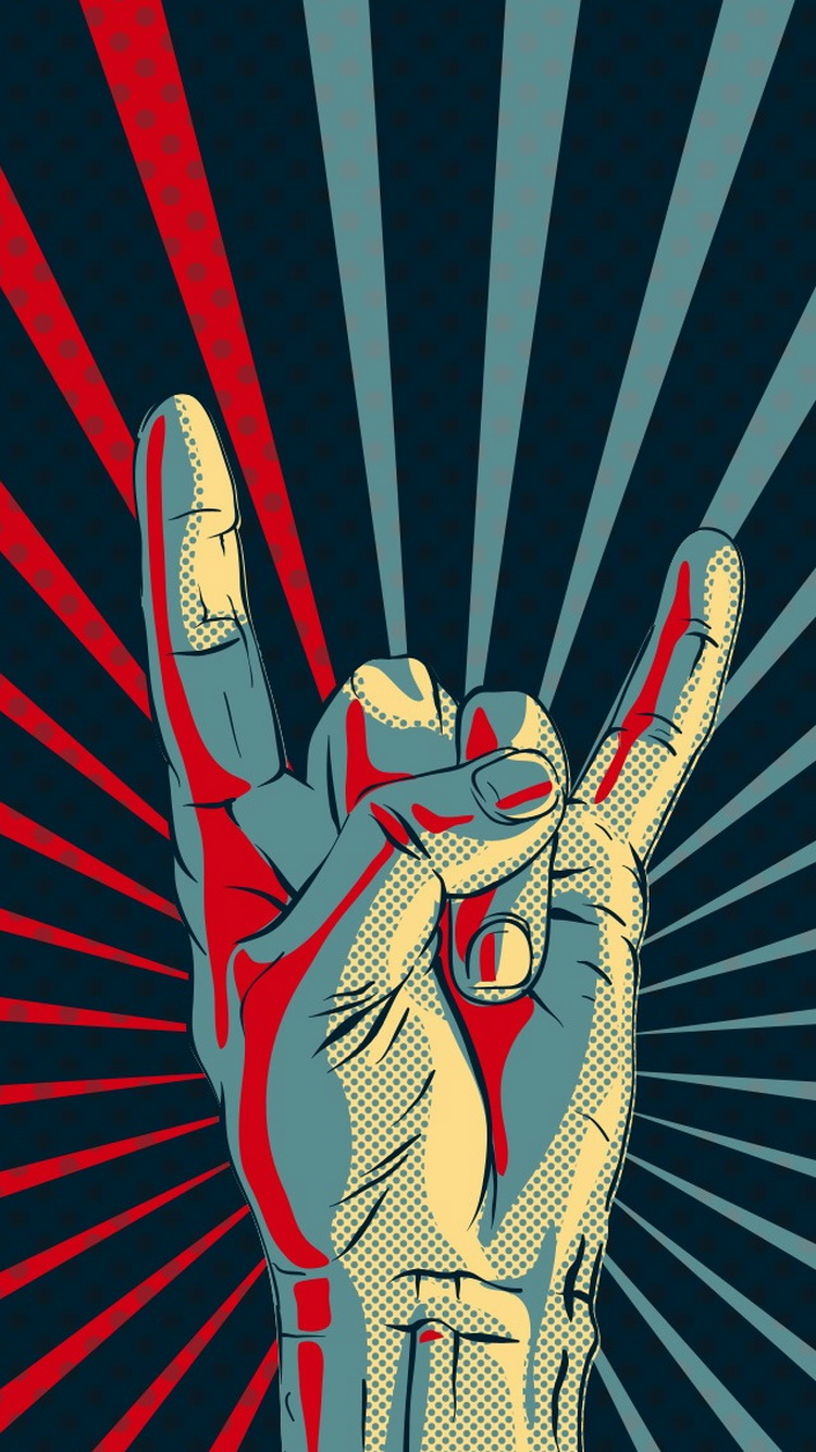 Rock Hand Gesture Sign iPhone 6 Wallpaper