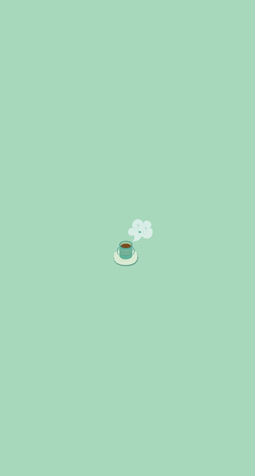 Simple Coffee Mug Flat Illustration iPhone 6 Plus HD Wallpaper