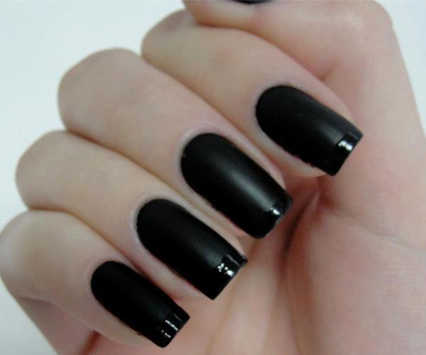 black-nail-nails-pretty