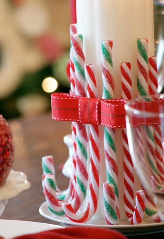candy christmas cane decor centerpieces decorations decoration table diy centerpiece canes holiday crafts edible wrapped xmas decorating easy decorate themed