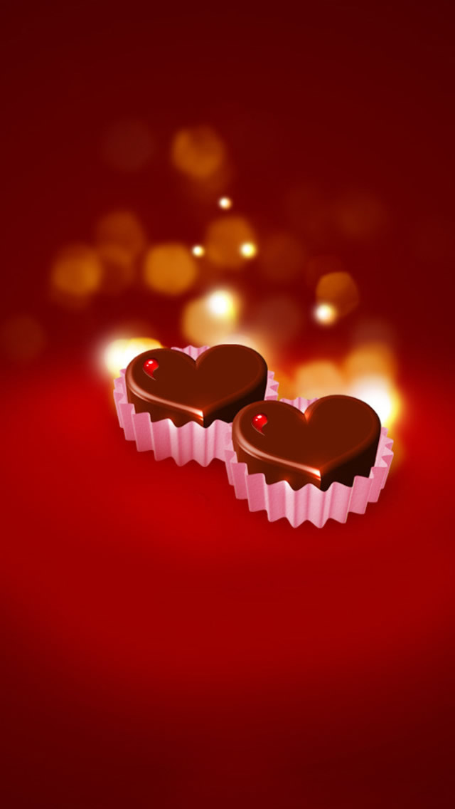 Valentine's Day Red Hearts iPhone 5s Wallpaper Download