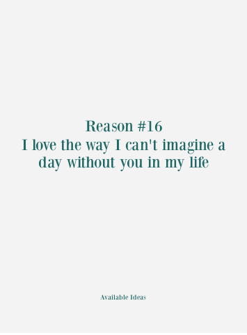 52 Reasons To Love You - 16