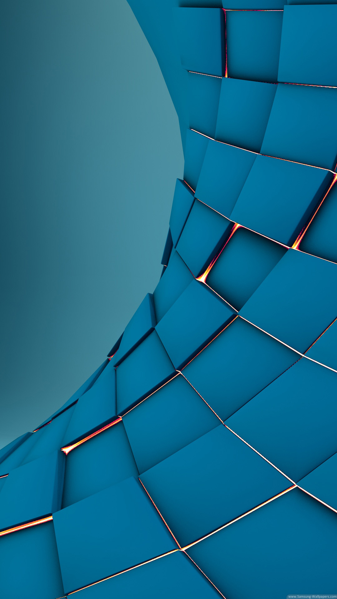 3D Squares Under Glow Abstract Render iPhone 6 Plus HD Wallpaper