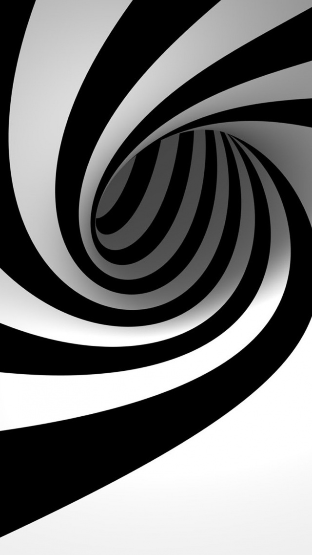 Abstract 3D Wormhole Illustration iPhone 5 Wallpaper