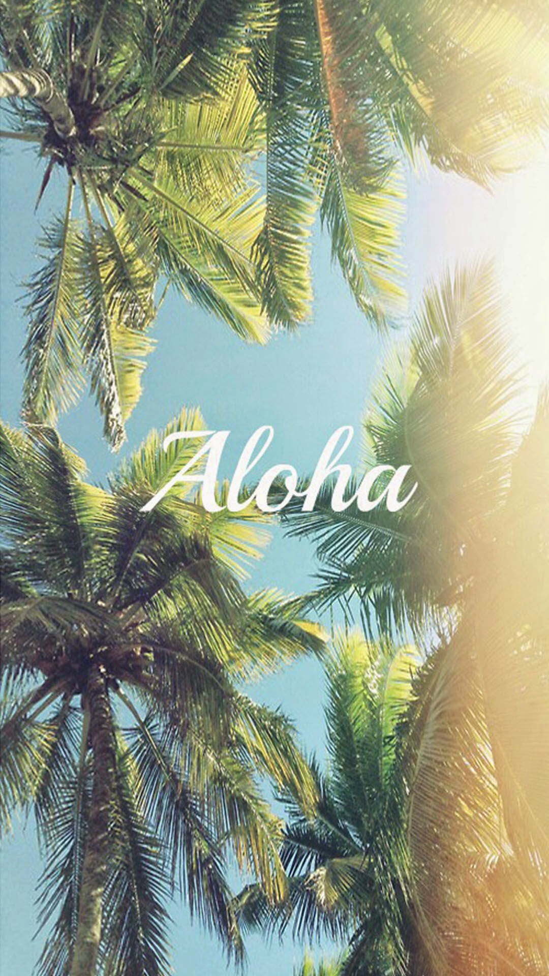 Aloha Palm Trees iPhone 6 wallpaper