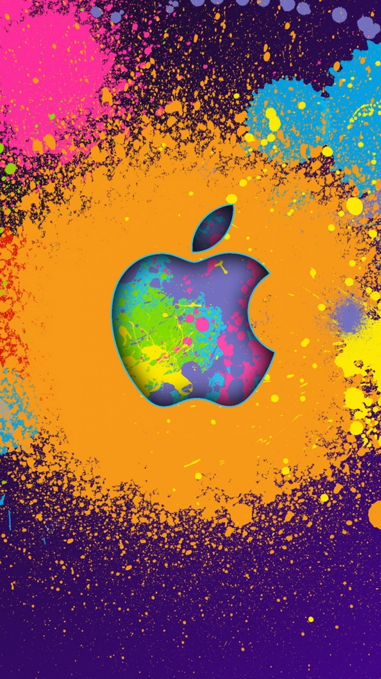 Apple Logo iTunes Gift Card Redesign Splash iPhone 6 Wallpaper