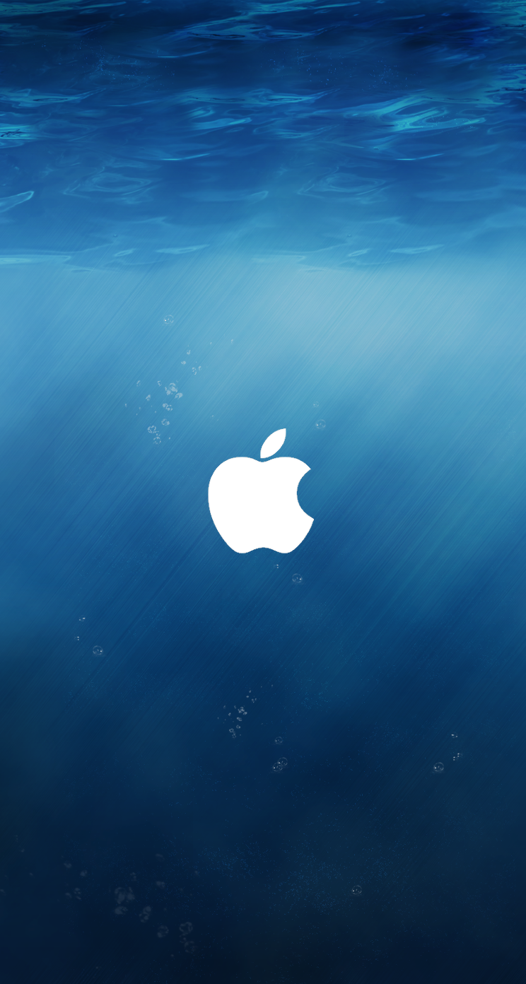 Apple iOS 8 Underwater Logo iPhone 5 Wallpaper