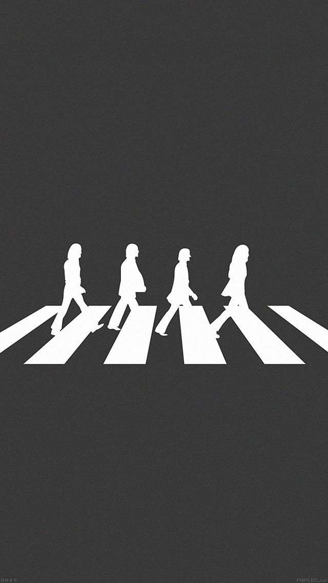 Beatles Abbey Road Music Illustration iPhone 5 Wallpaper