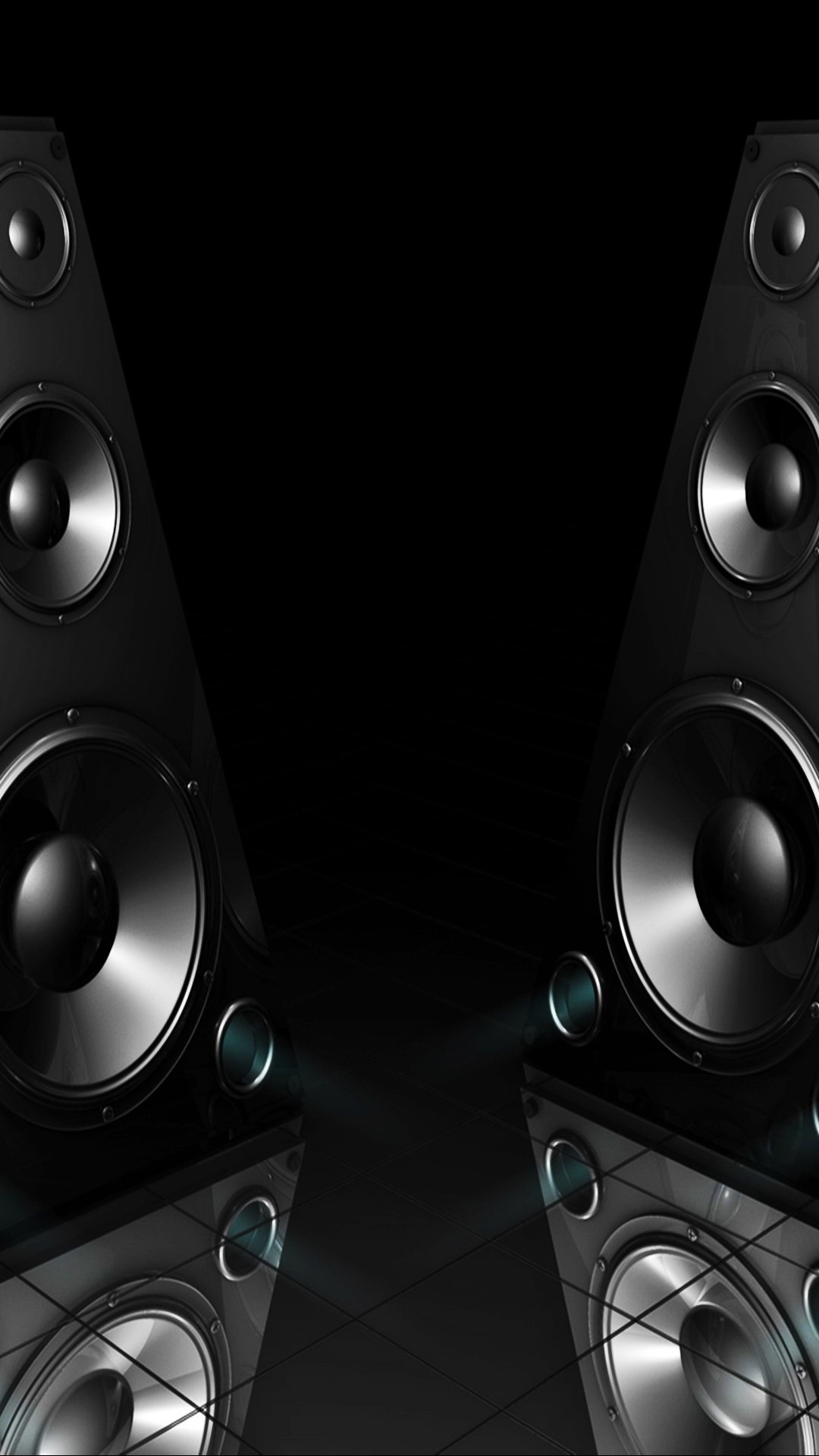 Black Speakers 3D iPhone 6 Plus HD Wallpaper