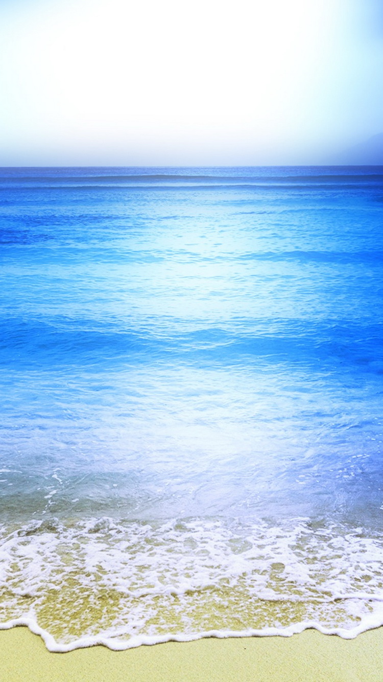 Calm Sea Wave Beach Shore iPhone 6 Wallpaper