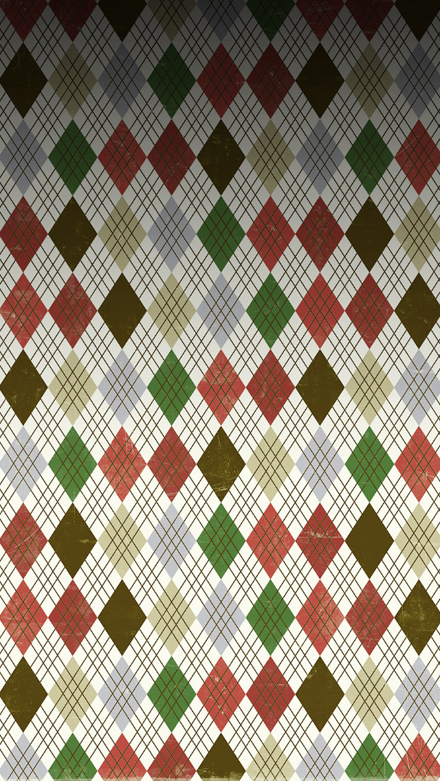 Christmas Diamond Pattern iPhone 5 Wallpaper