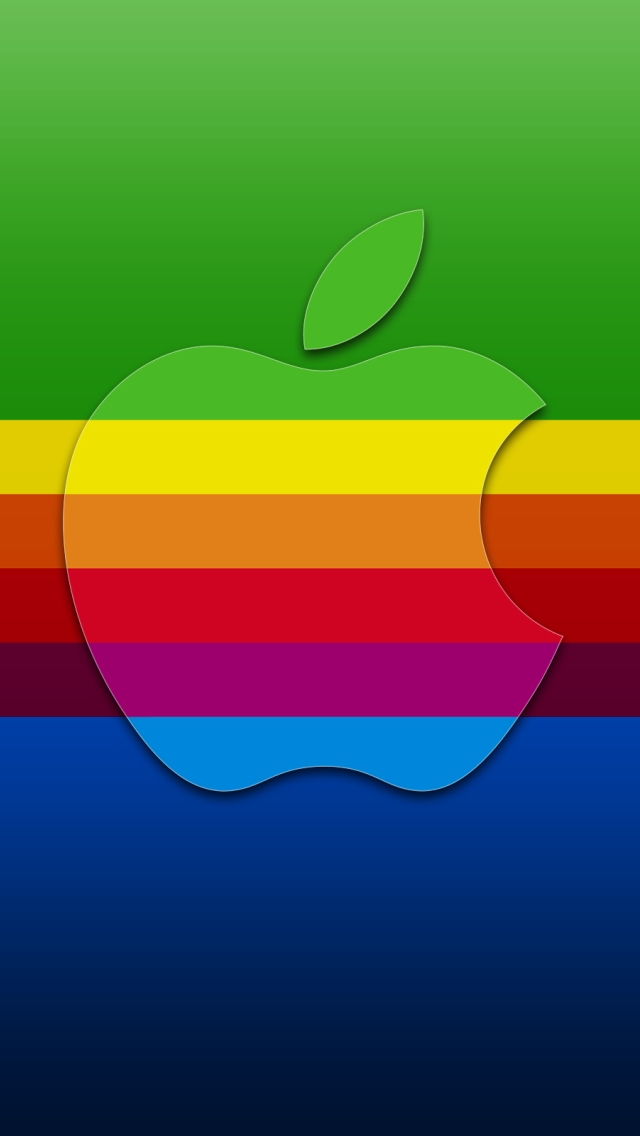 Colorful Apple Logo iPhone 5 Wallpaper