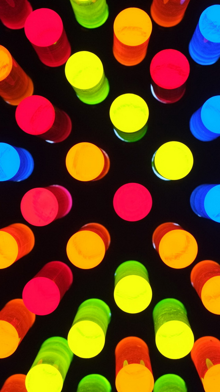Colorful Light Lamps iPhone 6 Wallpaper