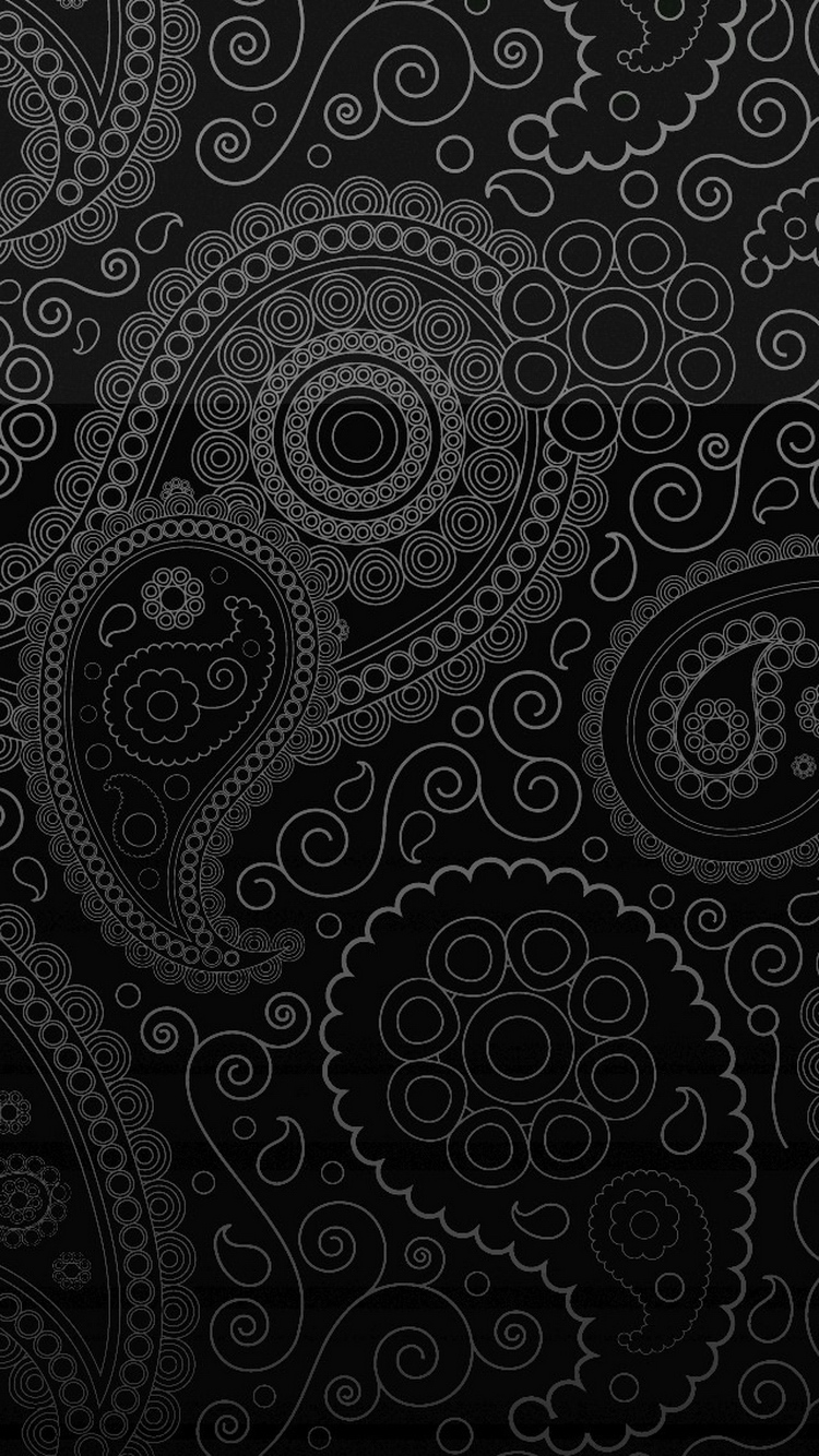Dark Curly Pattern iPhone 6 Wallpaper