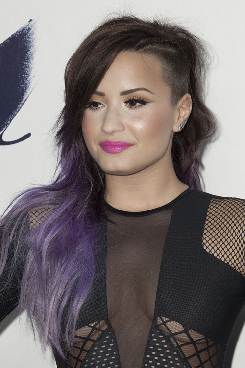 Demi Lovato long undercut hairstyle for women