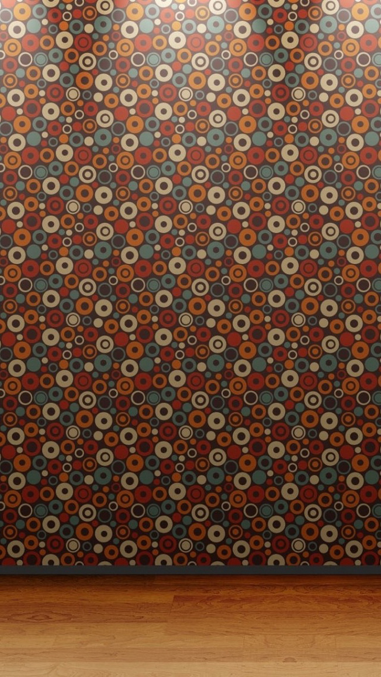 Dots Wallpaper Wood Flooring iPhone 6 Wallpaper