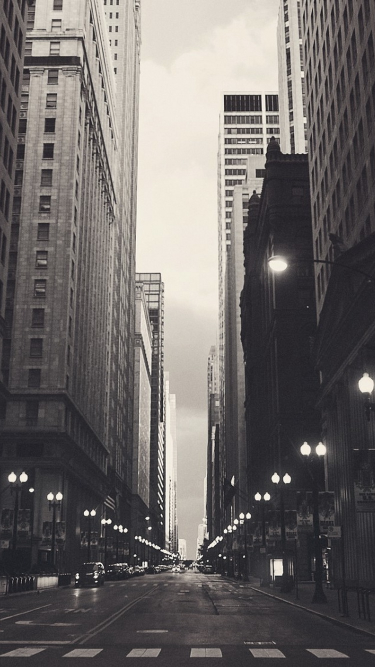Financial District Chicago Street iPhone 6 Wallpaper