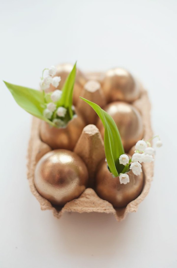 Gold And Copper Easter Decor Ideas 14