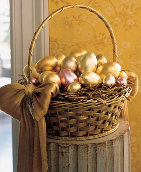 Gold And Copper Easter Decor Ideas 20