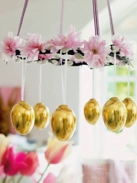 Gold And Copper Easter Decor Ideas 7
