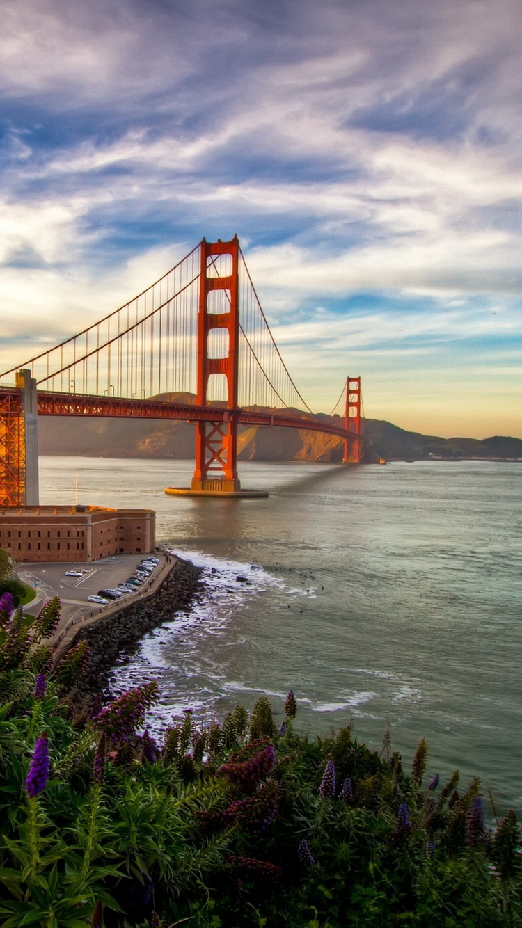 Golden Gate Bridge Beautiful Sunset iPhone 6 Wallpaper