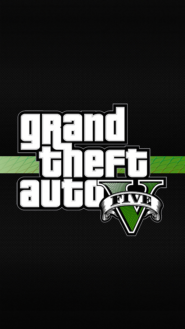 Grand Theft Auto 5 Logo iPhone 5 Wallpaper