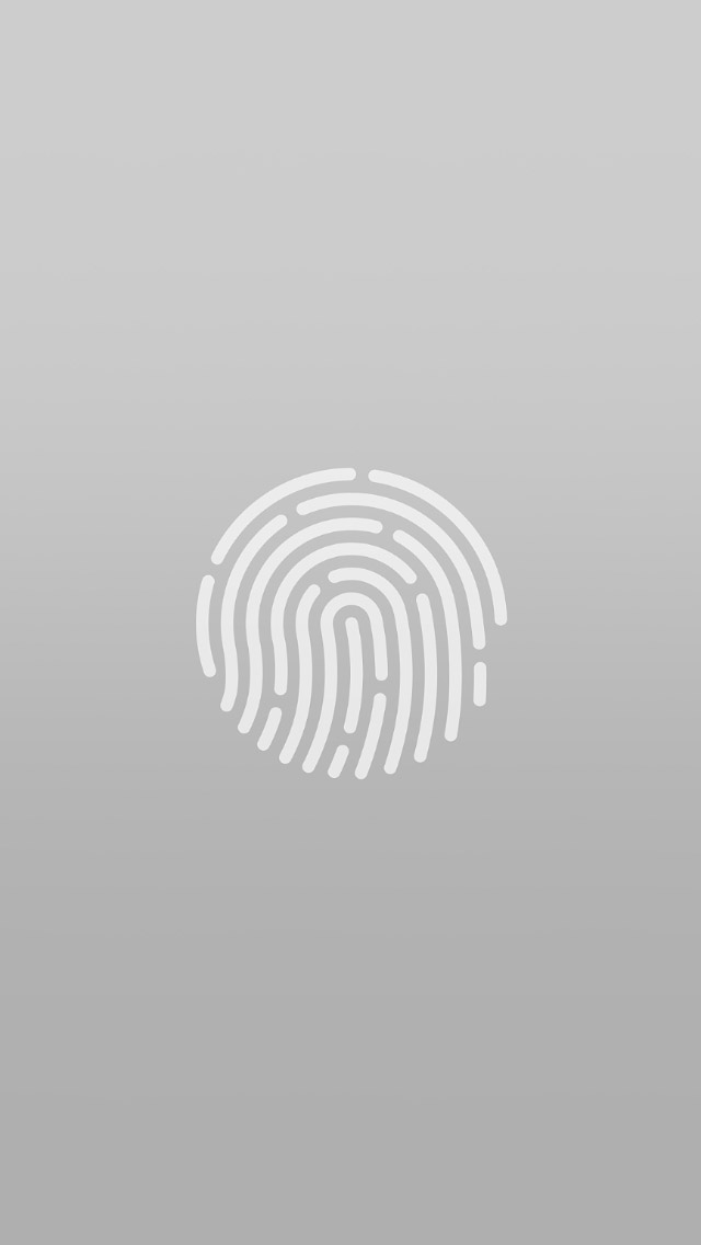 Gray Touch ID Fingerprint Sensor iPhone 5 Wallpaper