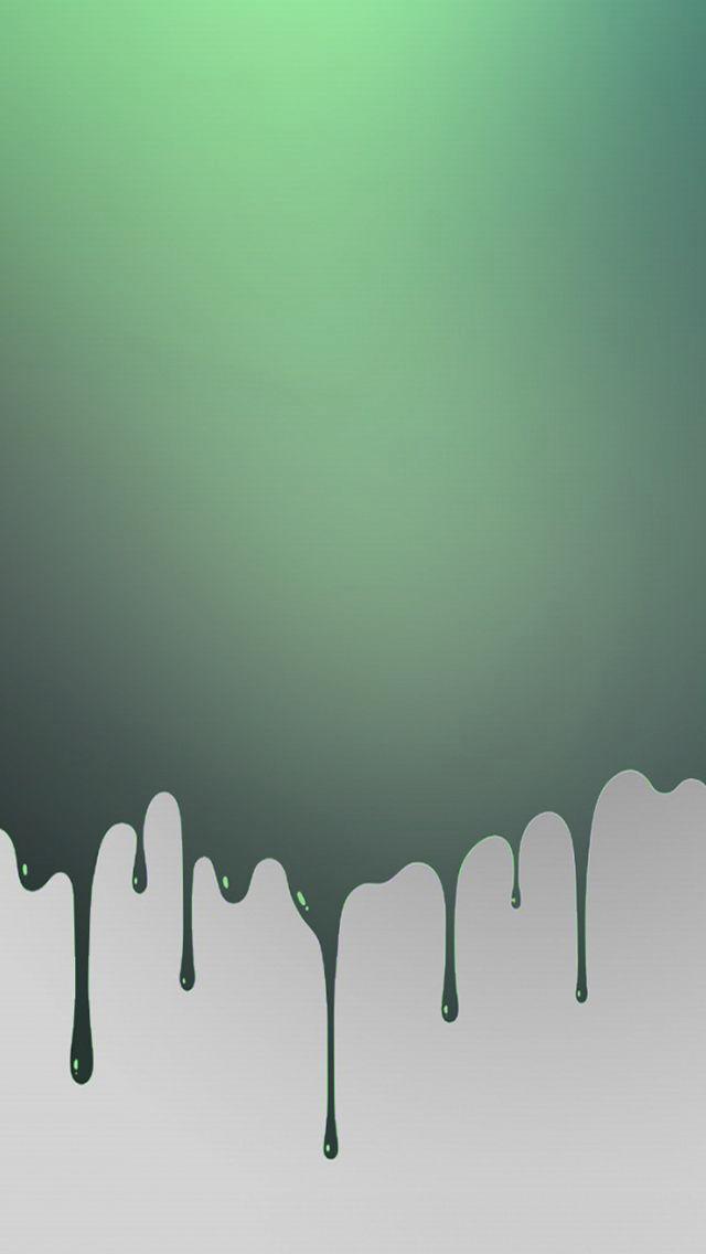 Green Paint Splat Dripping iPhone 5 Wallpaper