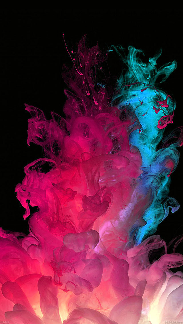 LG G3 Default Stock Colorful Smoke Explosion iPhone 5 Wallpaper