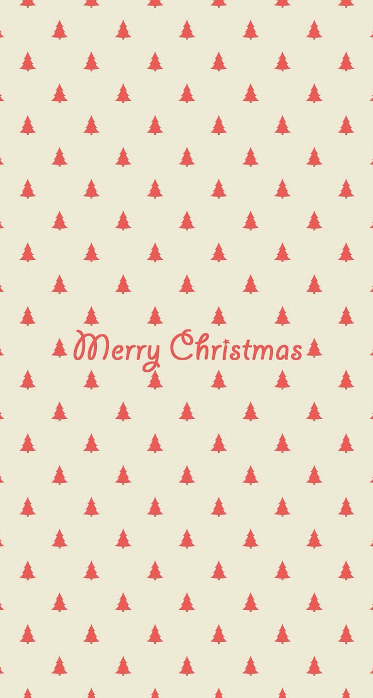Merry Christmas Simple Trees Pattern iPhone 6 Plus HD Wallpaper