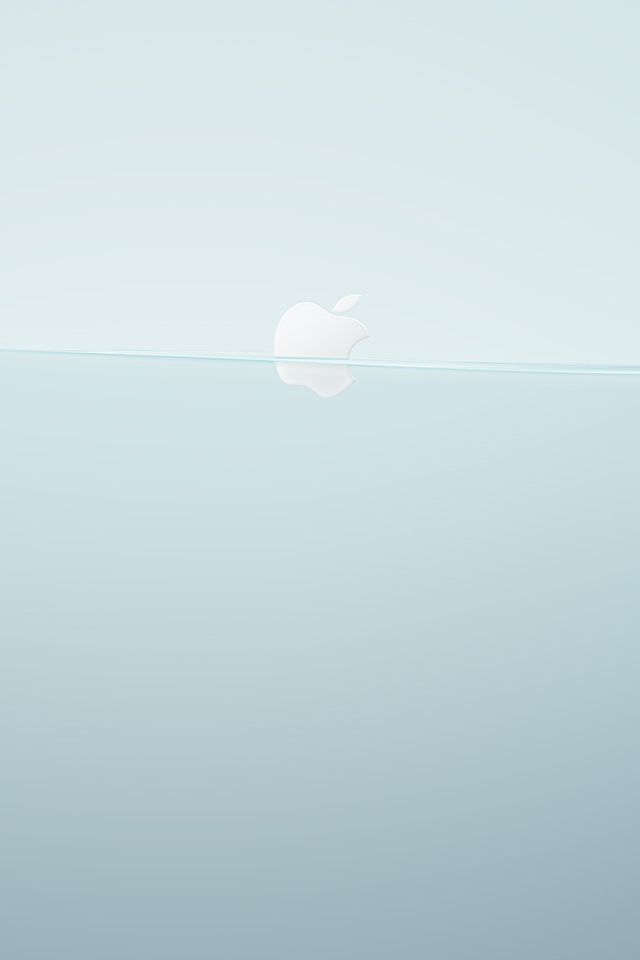 Minimal Floating Apple iPhone Wallpaper